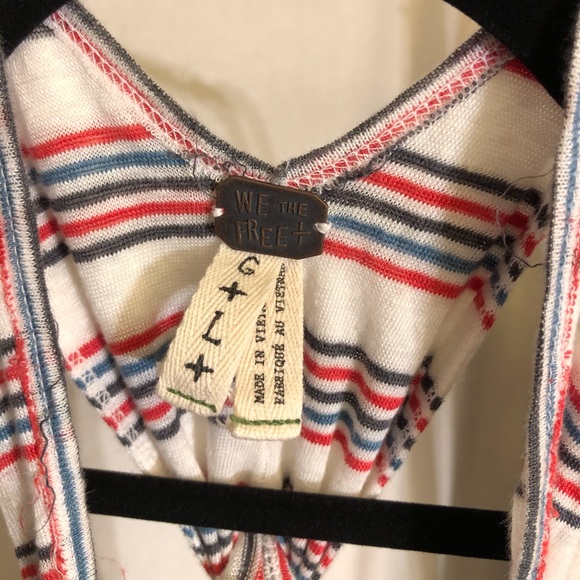 Free People ‘Best Night’ Striped Racerback Tanktop - Picture 3 of 6